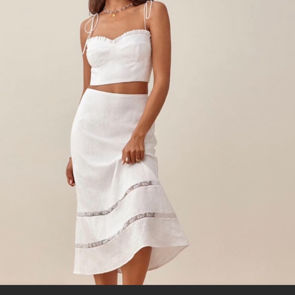 REFORMATION Rima Linen Two Piece (size 4) NEW!